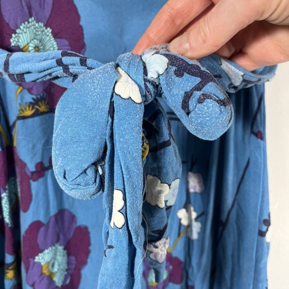 Free People Blue Floral Strapless Mini Dress Women's Small - Picture 12 of 12